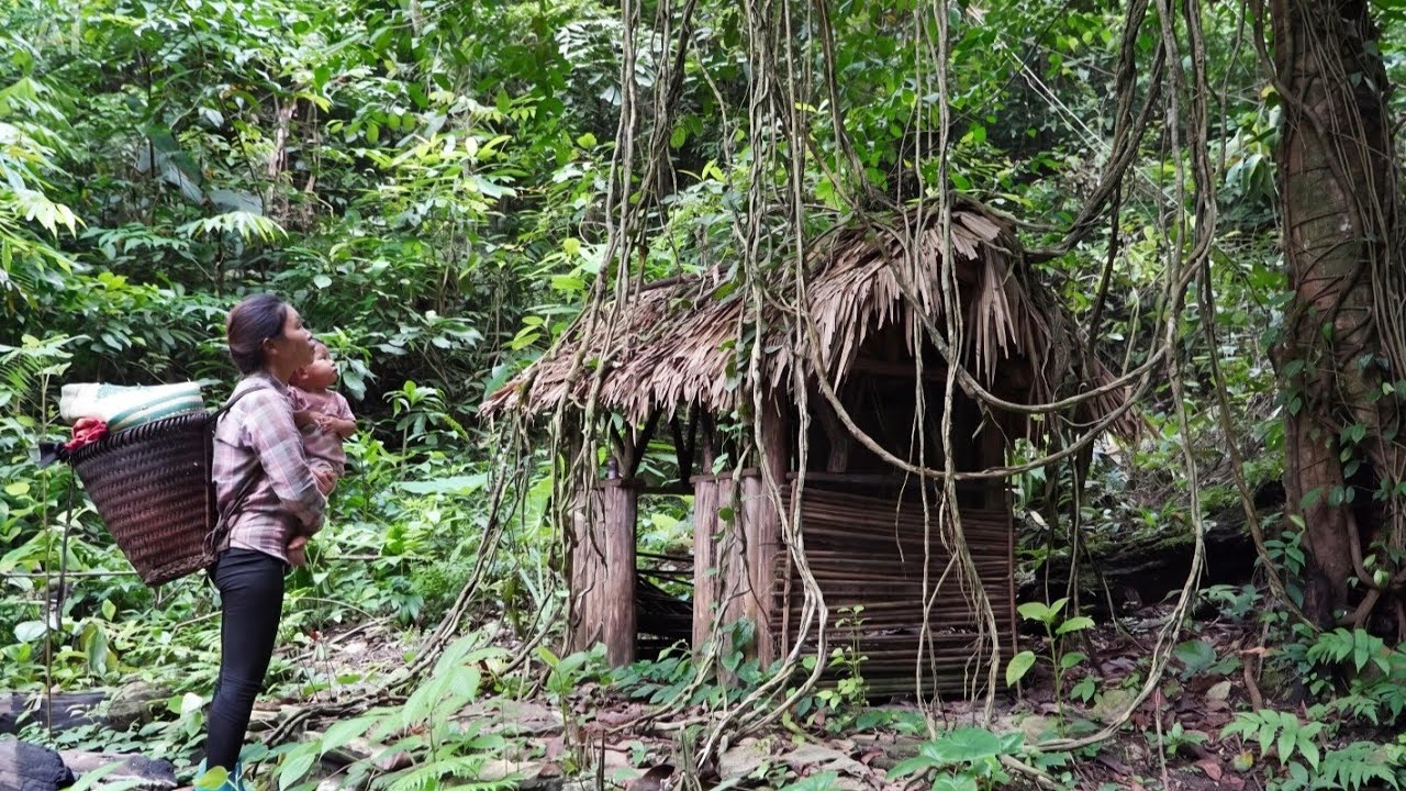A homeless single mother survived deep in the forest without any assistance.