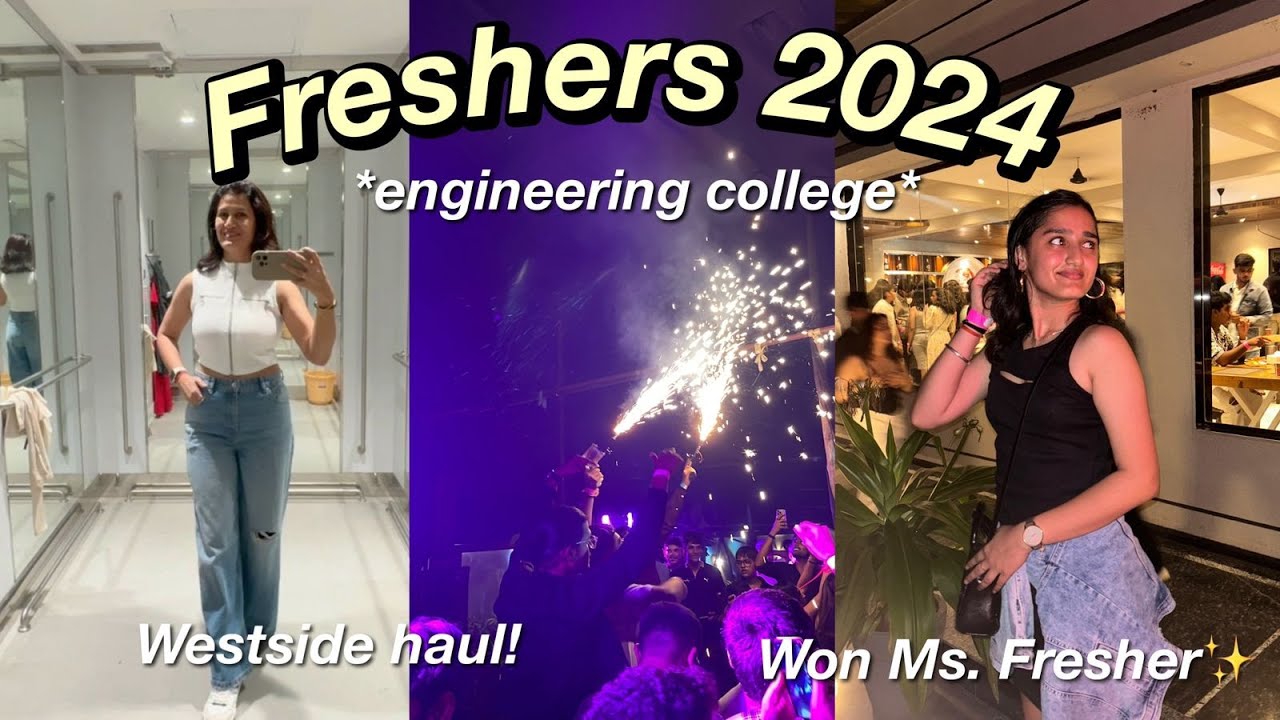 FRESHERS PARTY 2024✨ ( I won Ms. Fresher!! ) *Engineering College* VLOG