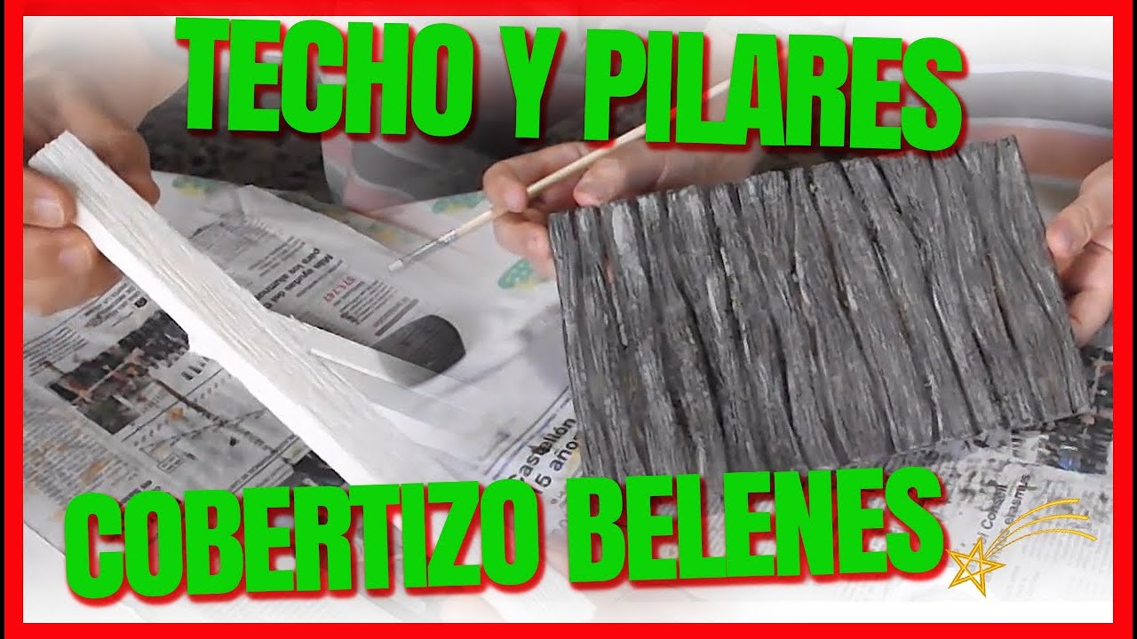 ⚒ Pilares y techo cobertizo para edificación de los Belenes ⚒