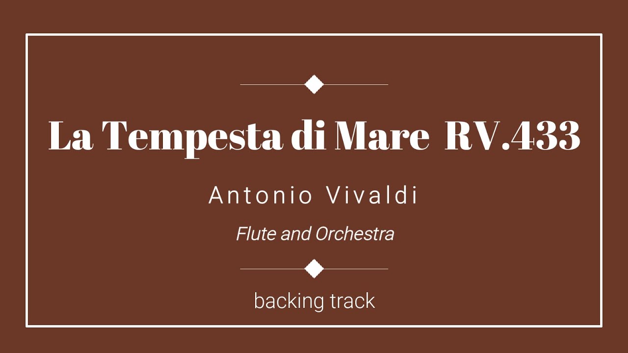 La Tempesta di Mare RV.433 - Backing track for flute