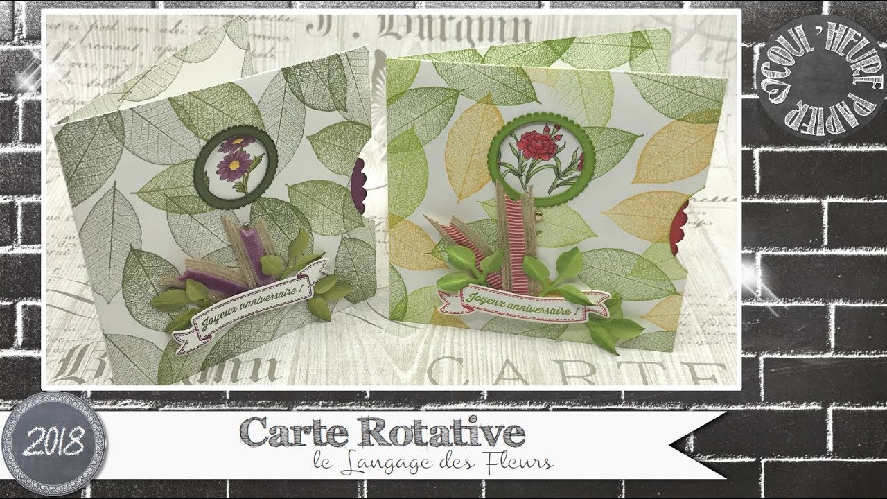 Vidéo-Tuto "Carte rotative * Le langage des fleurs" par Coul'Heure Papier