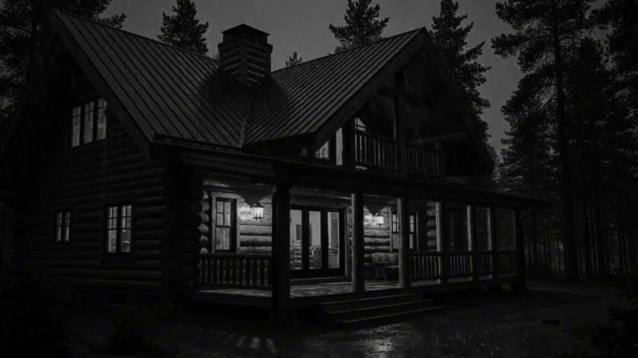 Deep Thunder and Heavy Rain Echoing Through a Remote Cabin