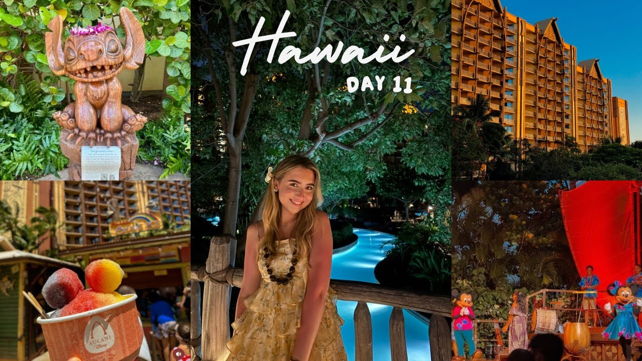 Hawaii vlog 🌺🐠 Day 11 | A day at Disney’s Aulani, Rainbow Reef & lūʻau