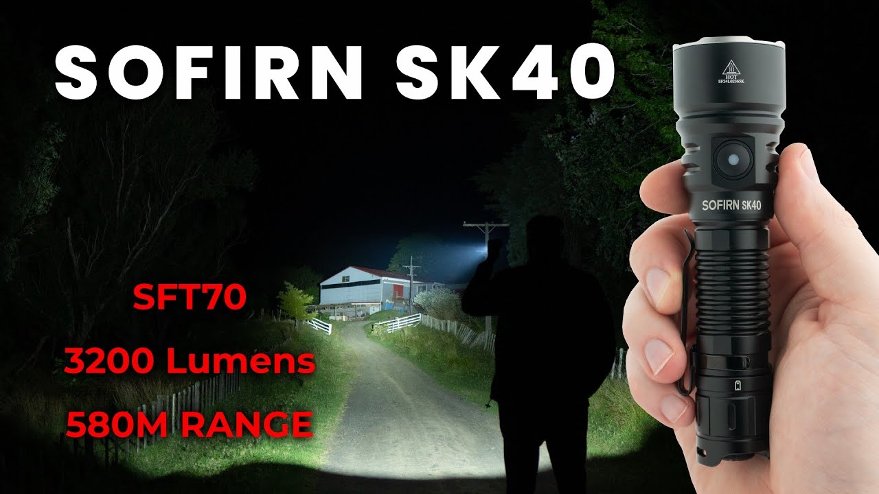 Sofirn SK40, Very Impressive Tactical Release, SFT70 with Boost Driver, 3200 Lumens, 580m Range