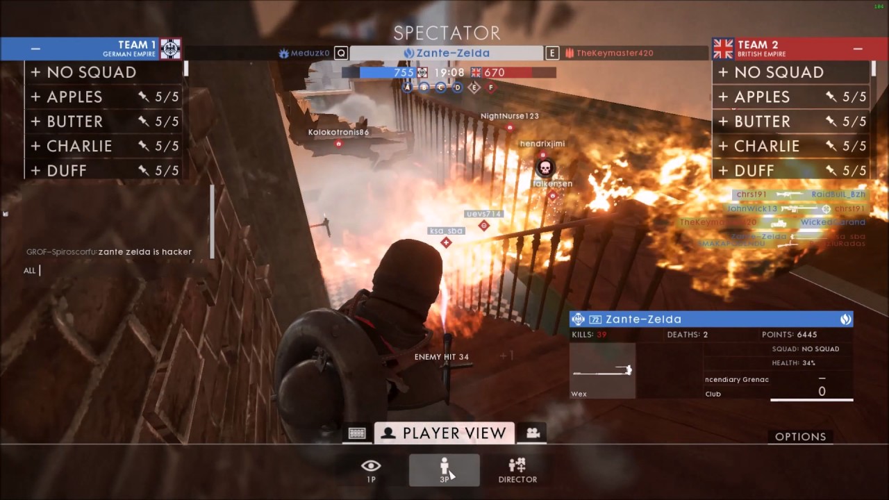 BF1 HOW THE CLEVER HACKERS ACTING FLAMETROOPER WALLHACKER caught!!!