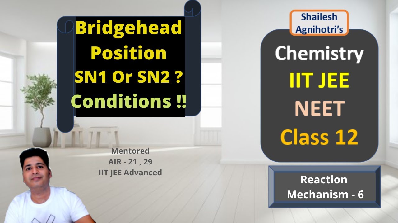 REACTION MECHANISM - 6, Bridgehead Position  -  SN1 or SN2 -IITJEE -Advanced/Mains/NEET/Class 11, 12