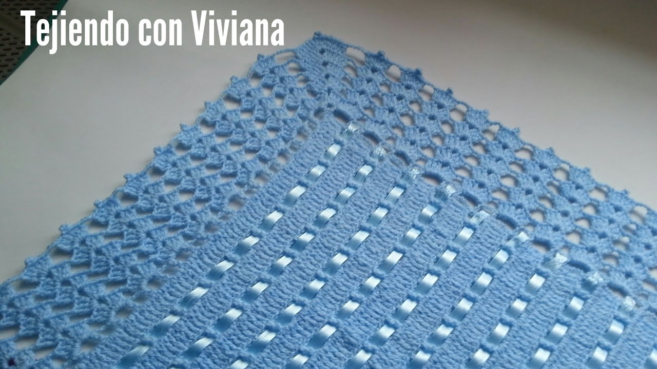 Orilla tejida a crochet para Sabanita o Manta