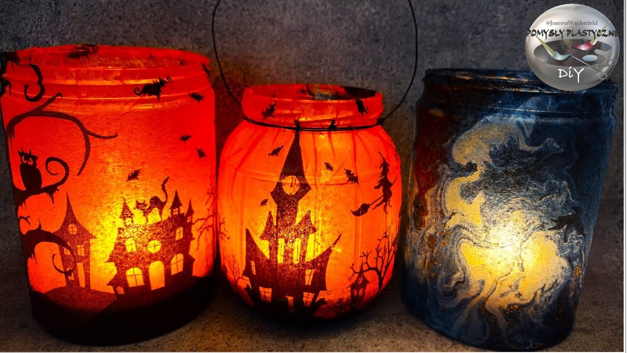 ​Jak zrobić lampiony na Halloween ze słoika- Pomysły Plastyczne DiY