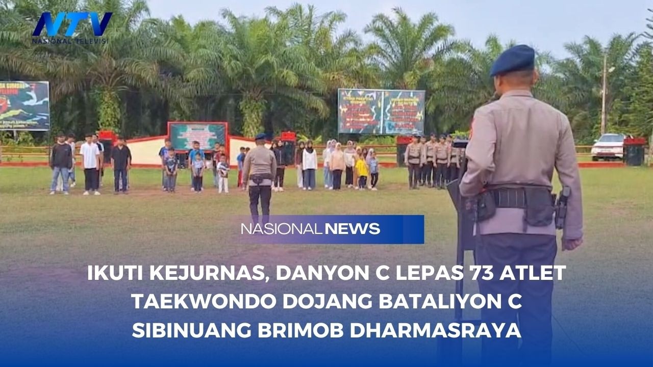 IKUTI KEJURNAS, DANYON C LEPAS 73 ATLET TAEKWONDO DOJANG BATALIYON C SIBINUANG BRIMOB DHARMASRAYA