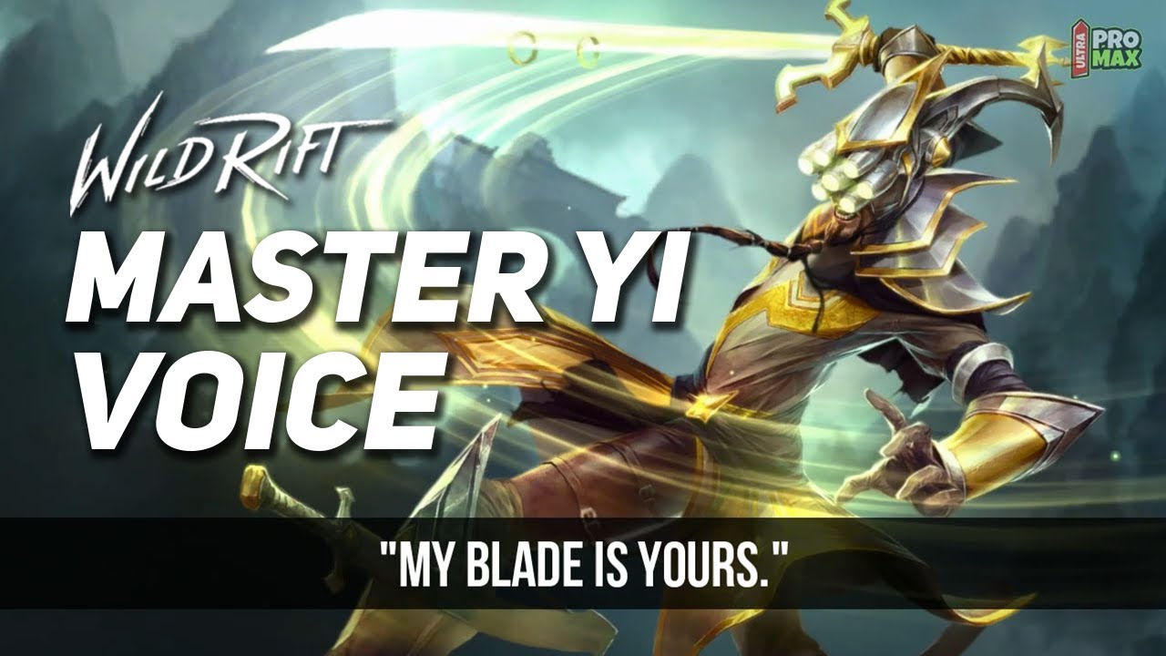 Master Yi Voice Quotes/Audio In Wild Rift | Master Yi All Voice Lines [English] LOL Wild Rift