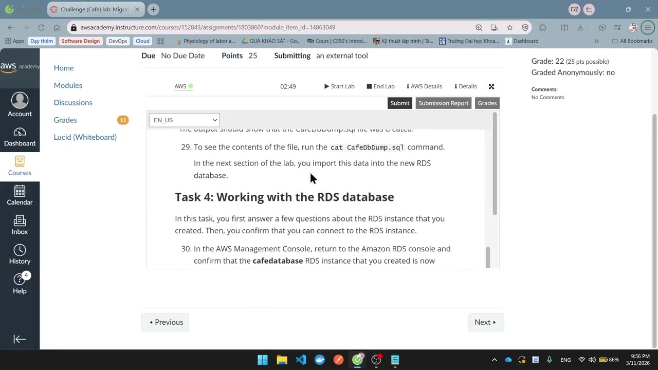 [HCMUS - Introduction to Cloud Computing - 23MMT] Challenge Lab: Migrating a Database to Amazon RDS