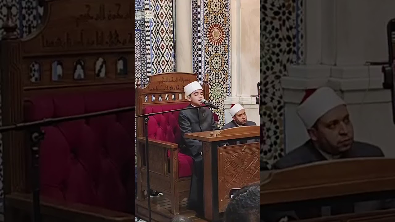 أول ظهور لـ محمد القلاجي بعد خسارة لقب دولة التلاوة.. ويواصل حلمه أمام حضور حاشد في مسجد  الحسين