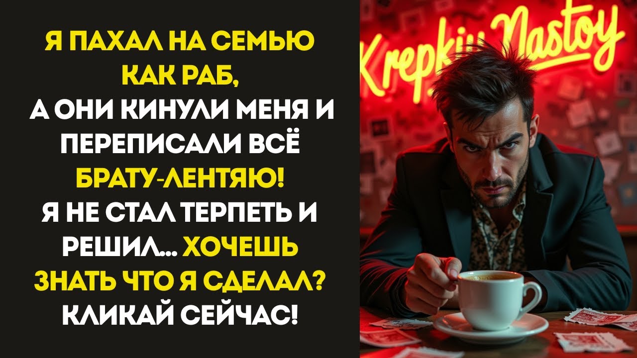 Я пахал на семью как раб. А они переписали все брату-лентяю! Я не стал терпеть и решил...