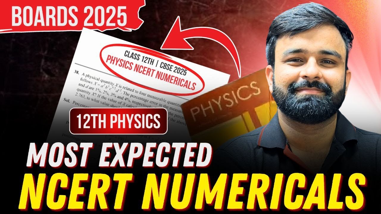 Complete Physics Most Expected NCERT Numerical | Chapter 1 and 2  I Class 12 Physics I Boards 2025