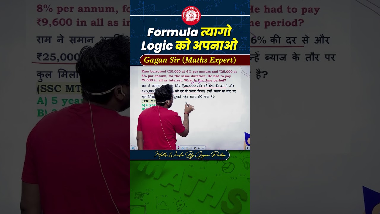 Leave the formula and adopt logic || compound interest by Gagan Pratap sir #ssc #cgl #chsl #mts #cpo
