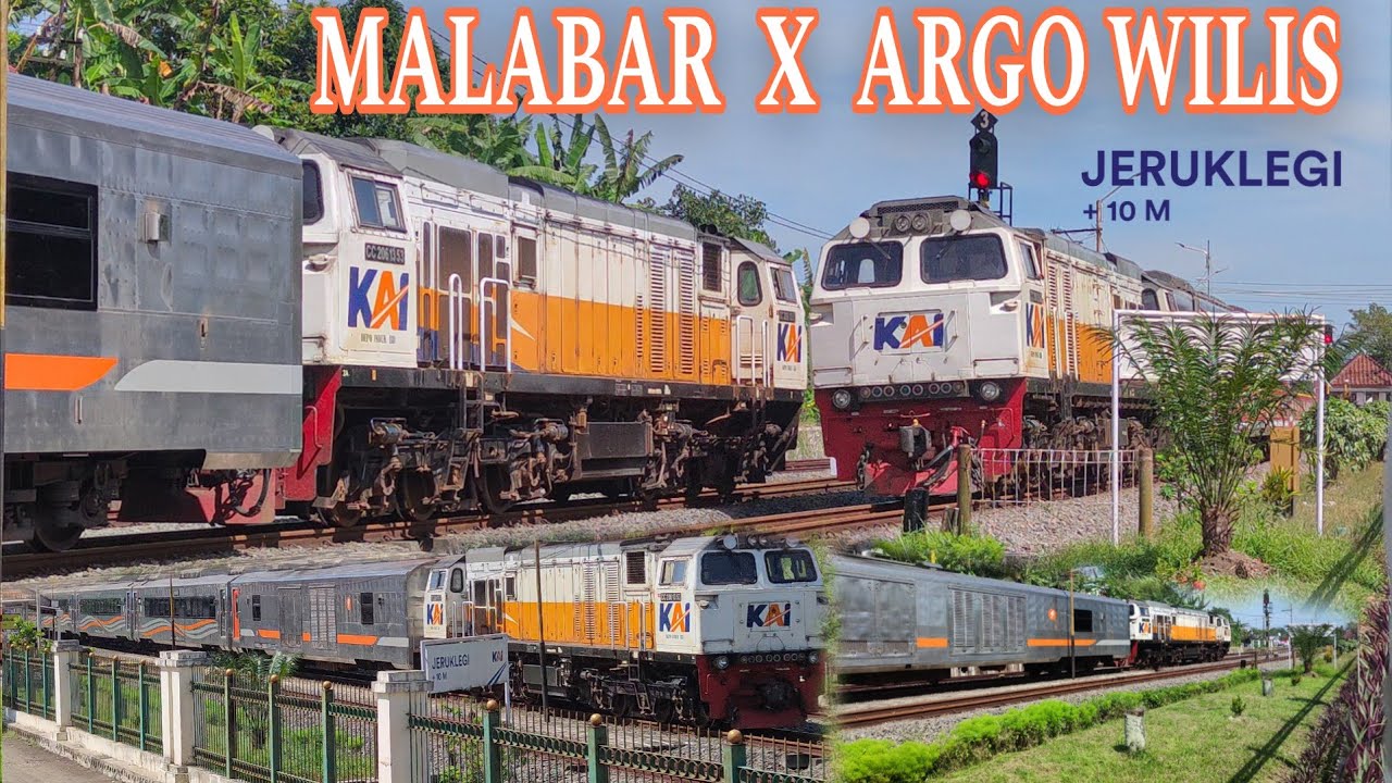 PERSILANGAN KERETA API DI STASIUN JERUKLEGI
