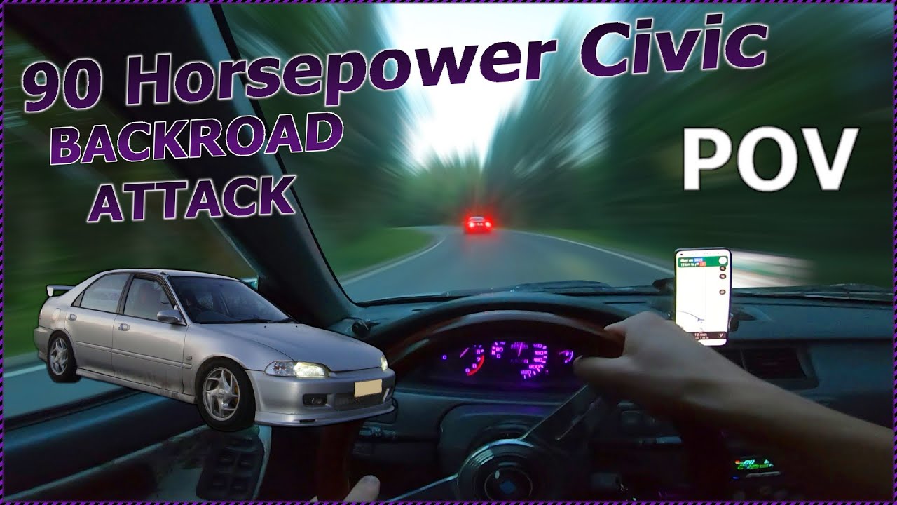 POV Backroad Spirited Driving With Low Power Civic