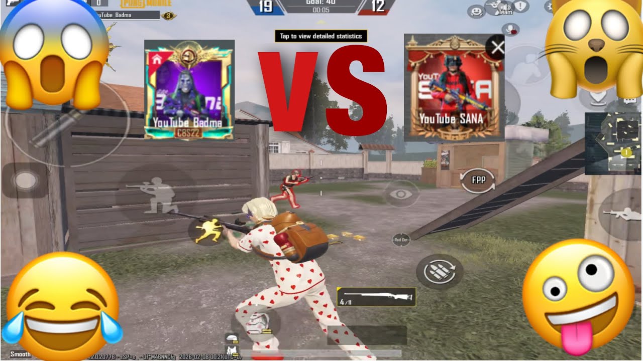 1 v 1 m24 room with YouTube Sana 😂 | Funny 😁 moments | wait for last short 😂| Pubg mobile 