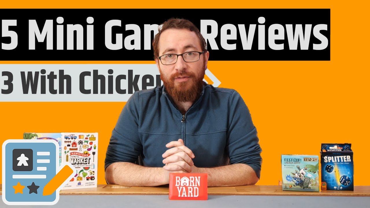 5 Mini Game Reviews - Longboard, Barnyard, Chicken Army, Splitter & Downtown Farmers Market