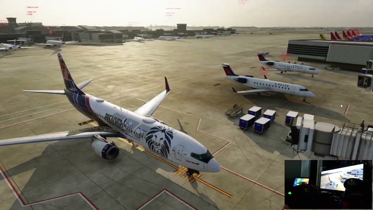 X-Plane 12 Zibo 737-800 b4  Tutorial Full Flight Atlanta to Charlotte