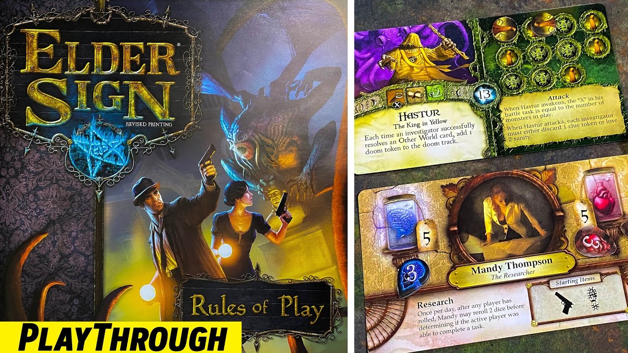 A Solo Play of ELDER SIGN with Mandy Thompson taking on HASTUR
