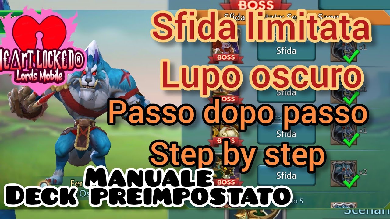 Lords mobile. Sfida limitata lupo oscuro scenario 4. Limited challenge grim wolf stage 4.