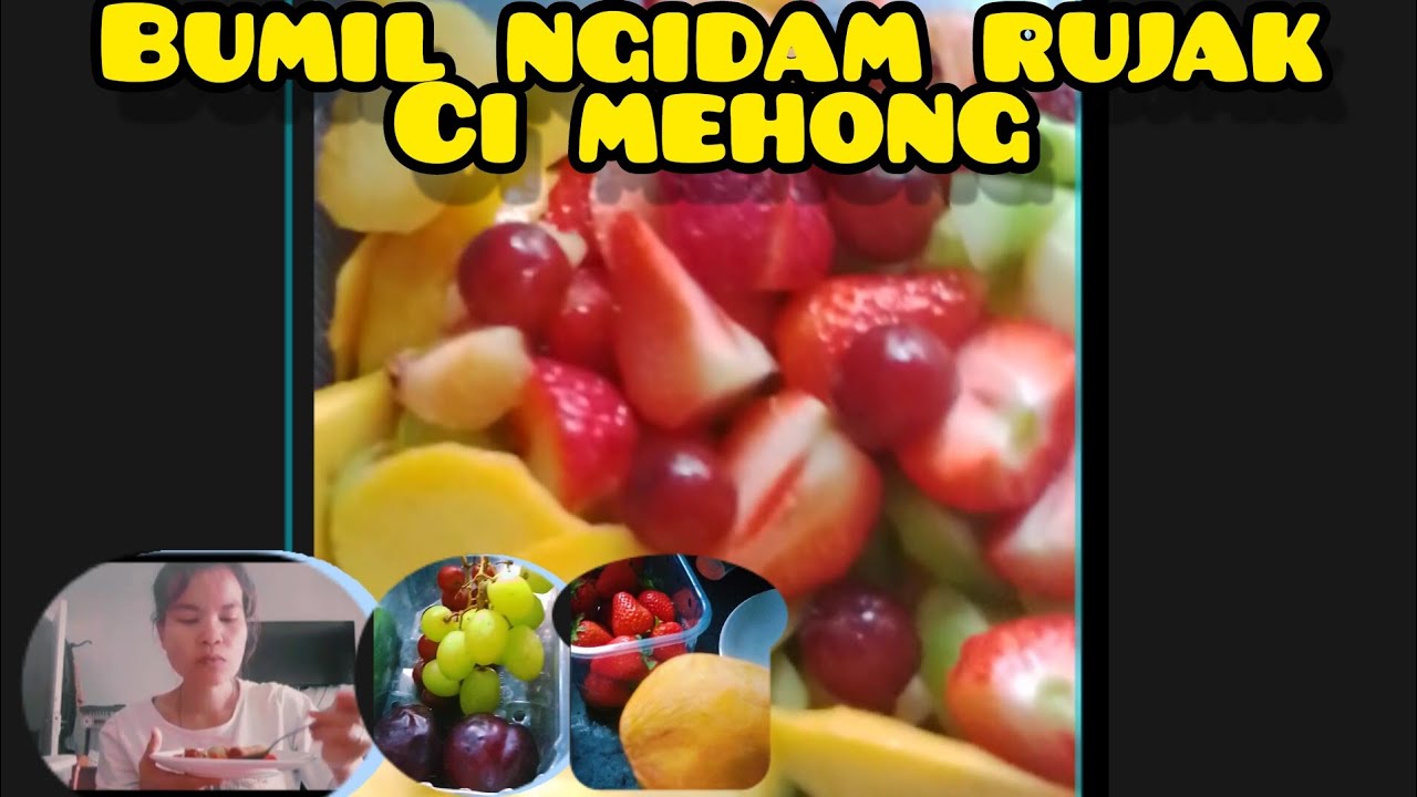 BUMIL NGIDAM RUJAK CI MEHONG‼️#vlogkeluargaku #batakbule #sallyandrew #rujak #cimehong #manispedas