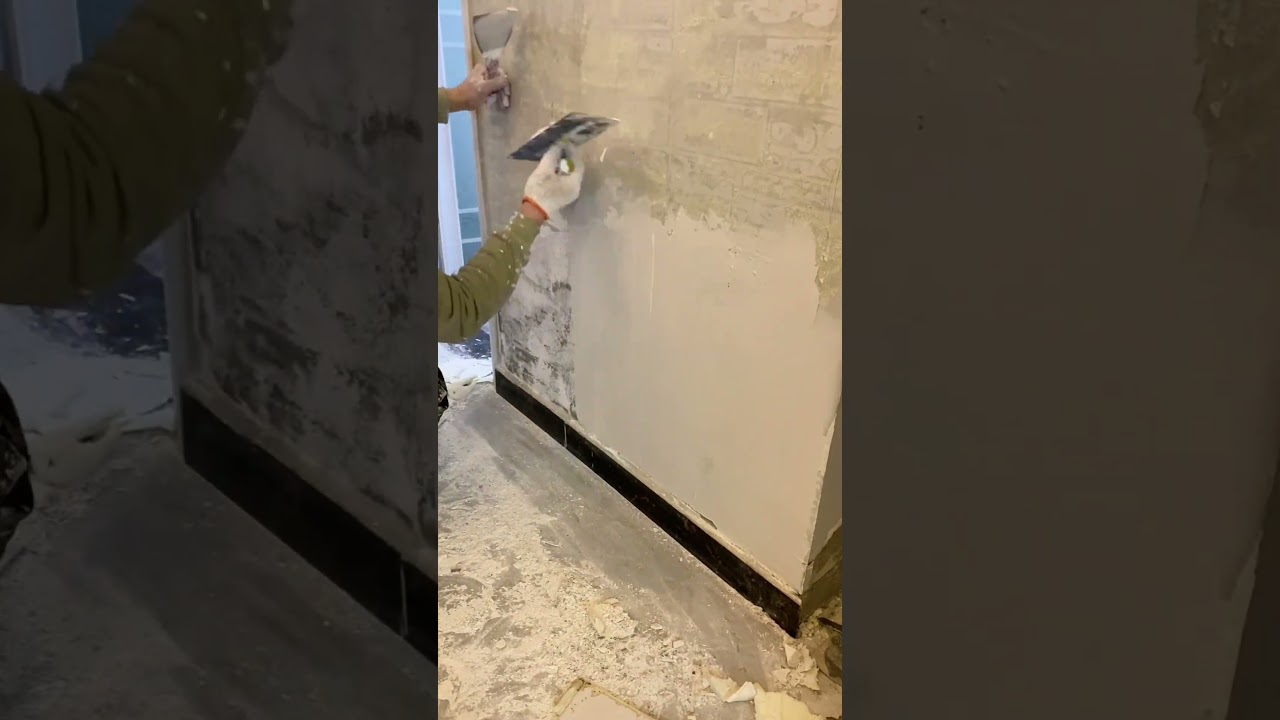 Painter Applying putty #painter #shorts #walldecor #construction #renovation
