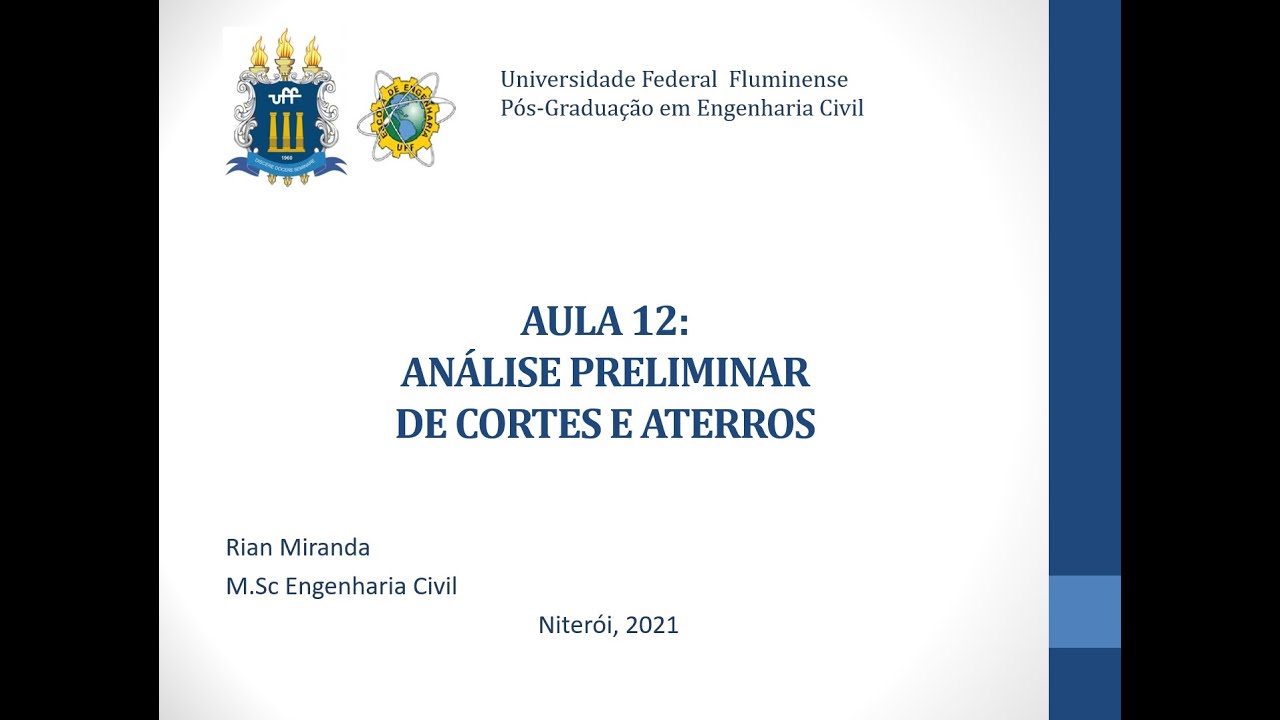 Aula 12: Análise Preliminar de Cortes e Aterros