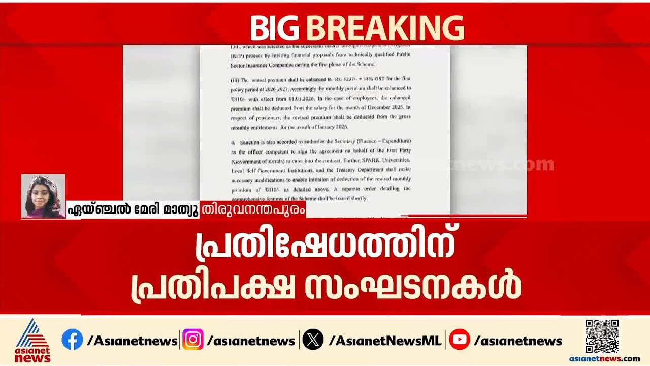 മാസം 310 രൂപയുടെ വർധന; സർക്കാർ ജീവനക്കാരുടെ മെഡിസെപ് പ്രീമിയം തുക കൂട്ടി | MEDISEP
