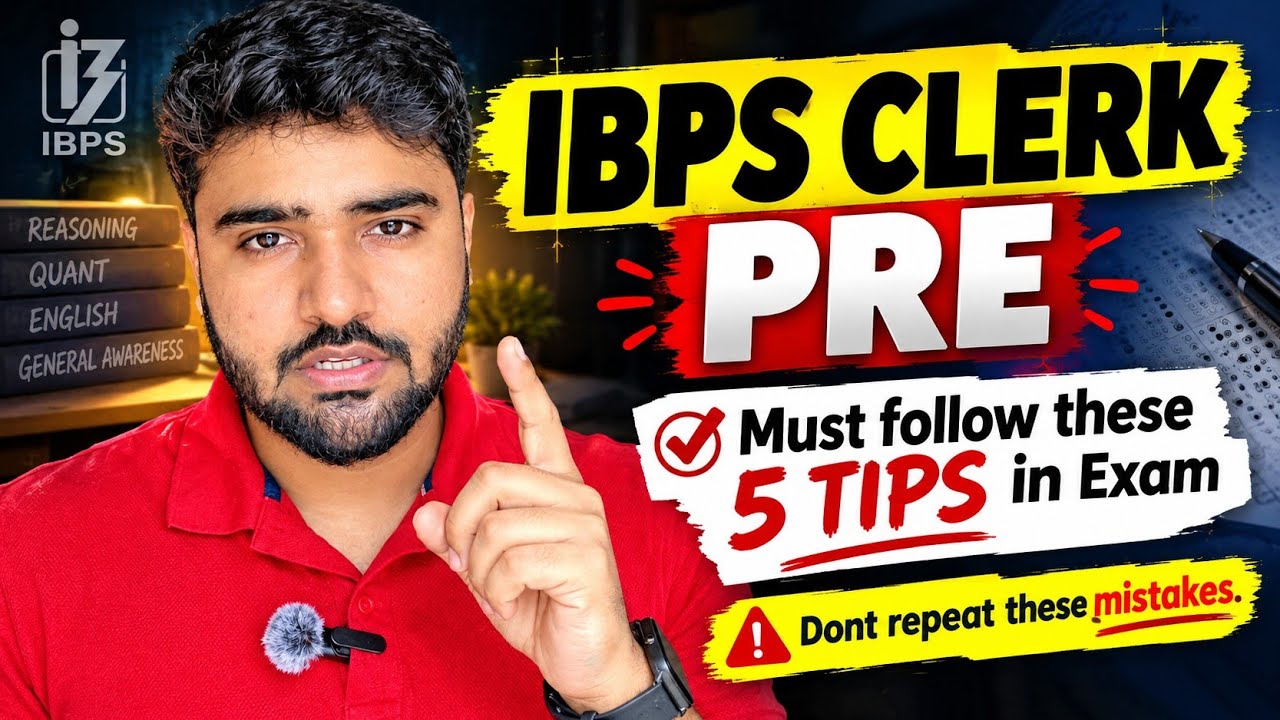 Ibps Clerk PRE last minute tips. STRATEGY FOR IBPS CLERK PRE TO INCREASE SCORE. #IBPSCLERK #bankexam