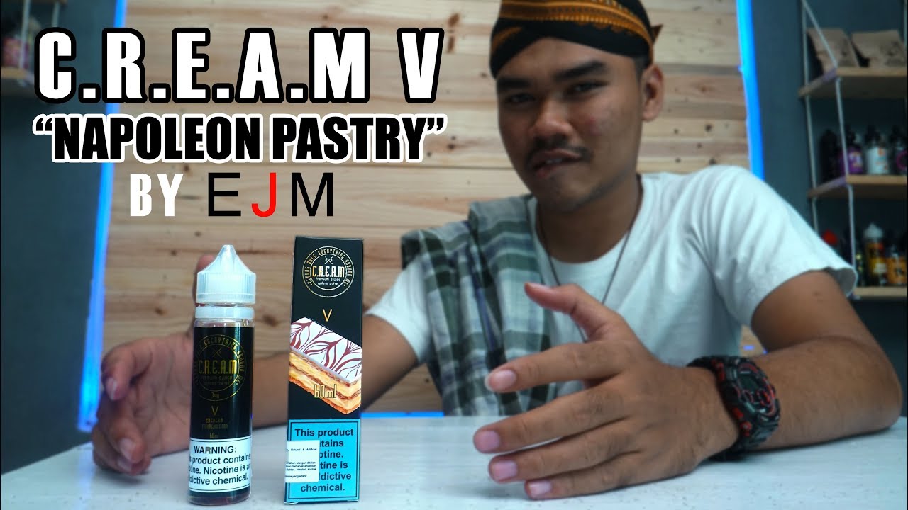 ROTINYA PULEN BANGET! REVIEW E-LIQUID CREAM V BY EJM