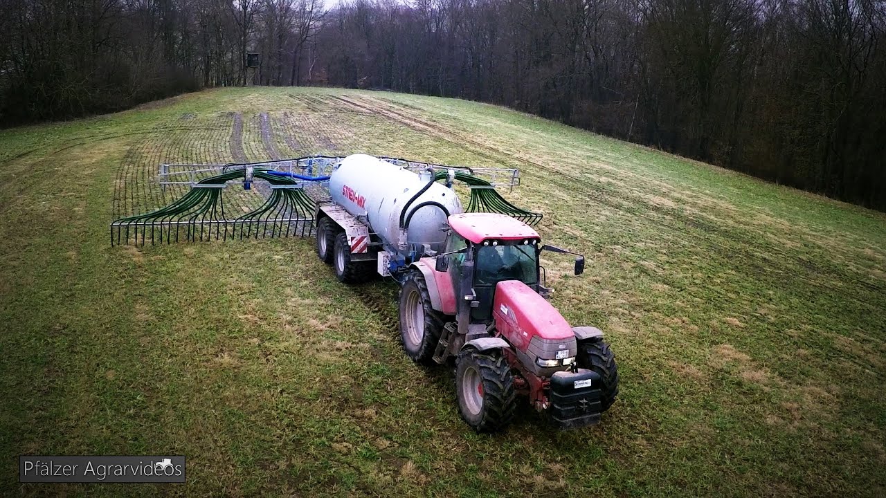 G&auml;rsubstrat ausbringen ► MC CORMICK XTX185 mit STREU-MIX 16500L + VOGELSANG SWING UP 15m