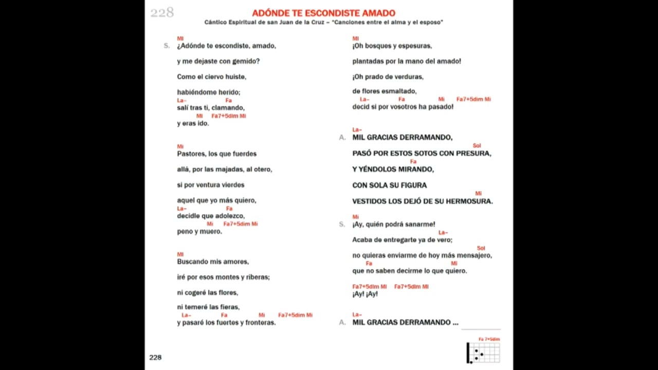 ADÓNDE TE ESCONDISTE AMADO - San Juan de la Cruz (Camino Neocatecumenal)