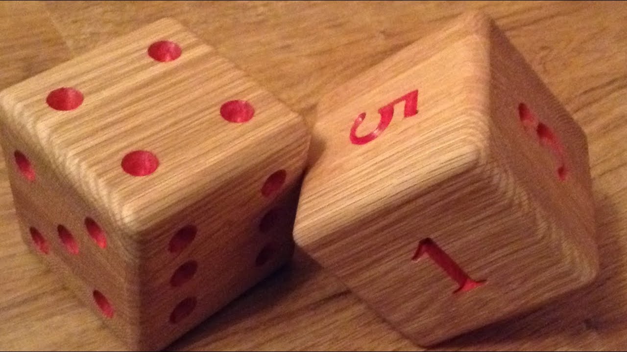 Making a Large Paperweight Oak Dice