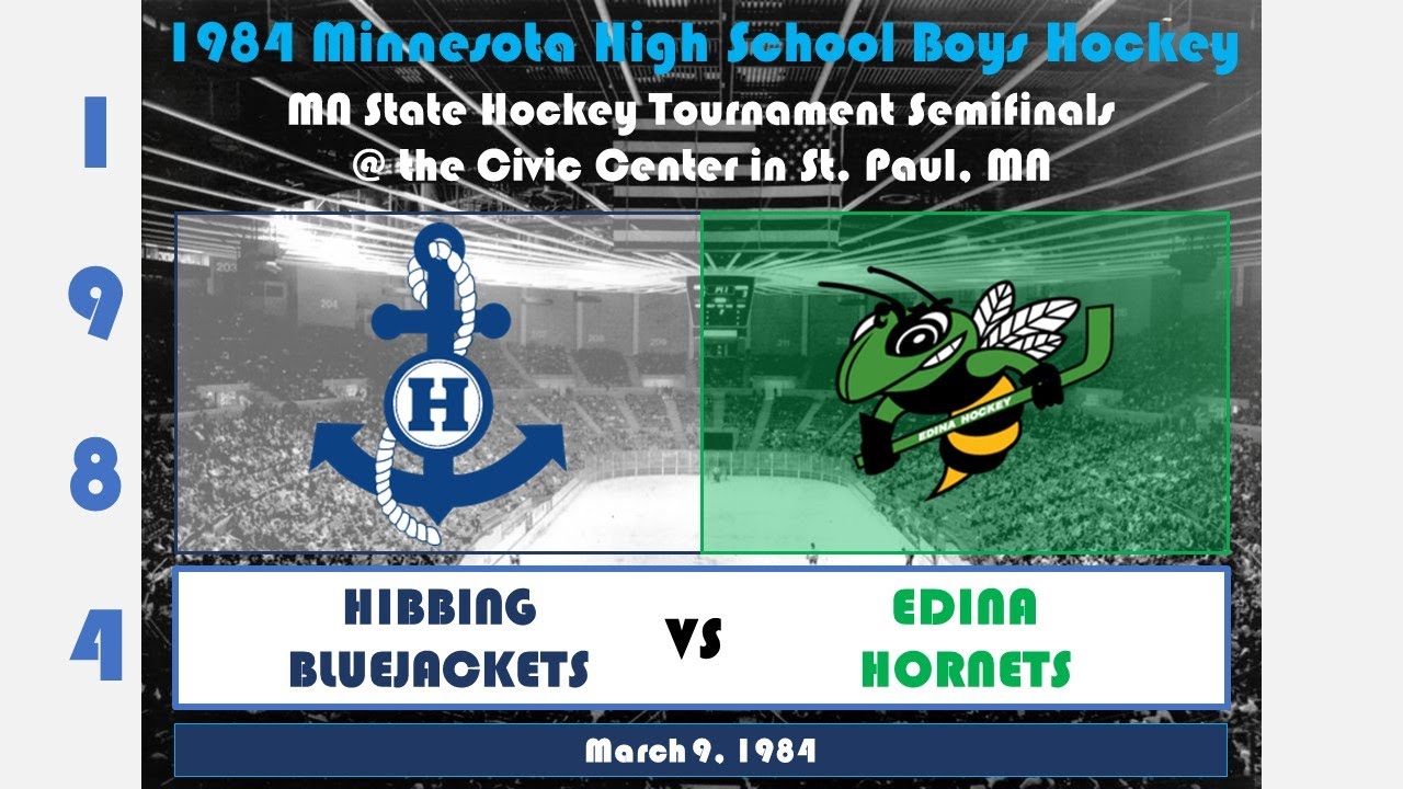 1984 MN Boys High School State Hockey Semifinals, Hibbing v Edina, full game