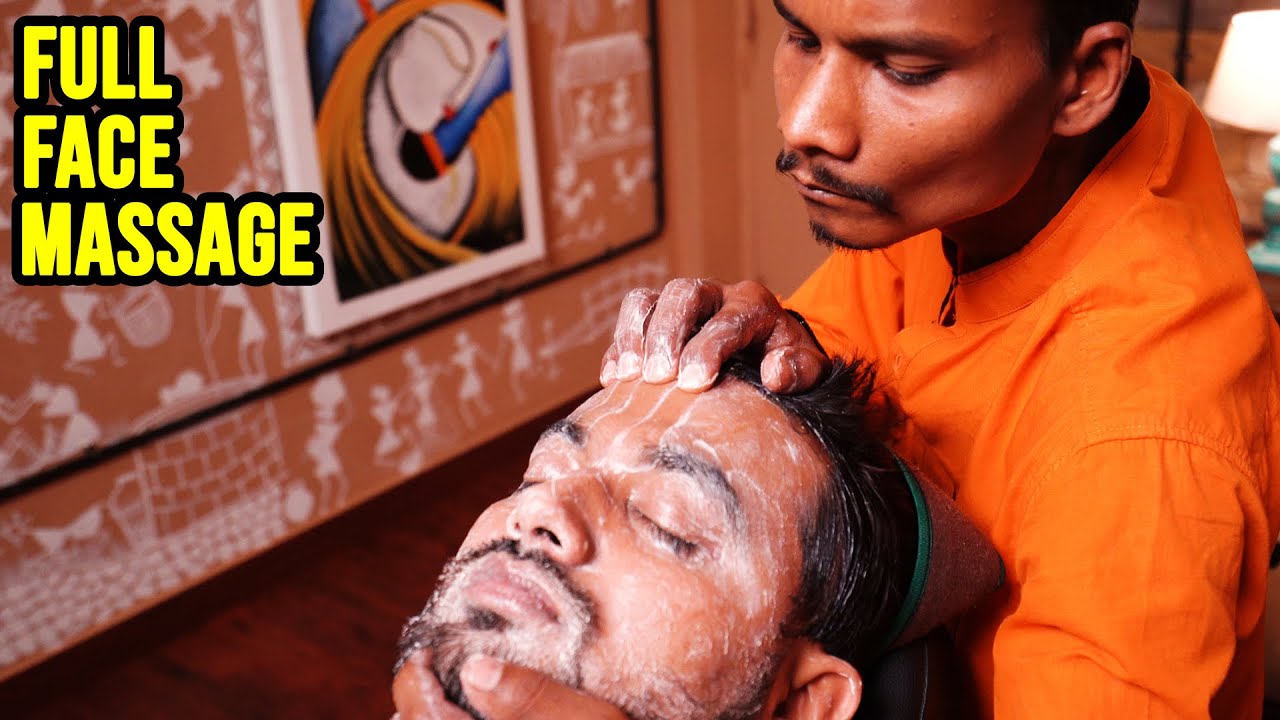INDIAN FACE MASSAGE 🟡 TREATMENT by MASTER CRACKER  🟡 ASMR sleep