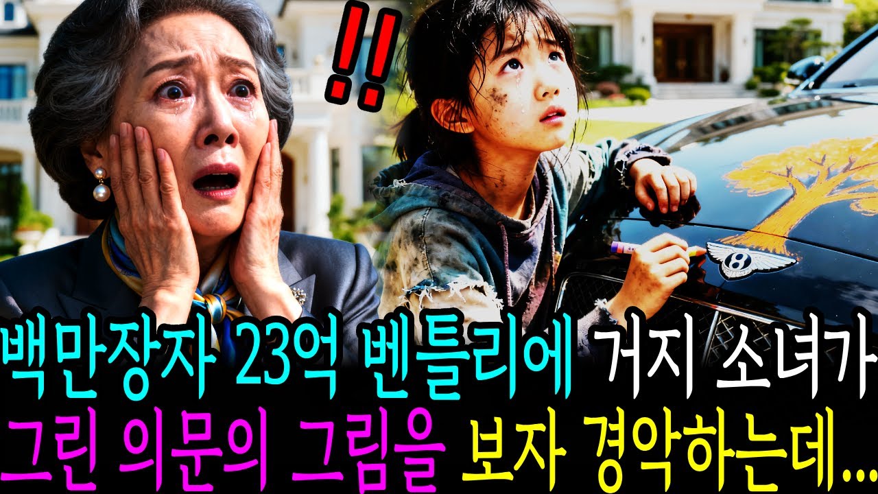 백만장자 23억 벤틀리에 거지 소녀가 그린 의문의 그림을 보자 경악하는데...