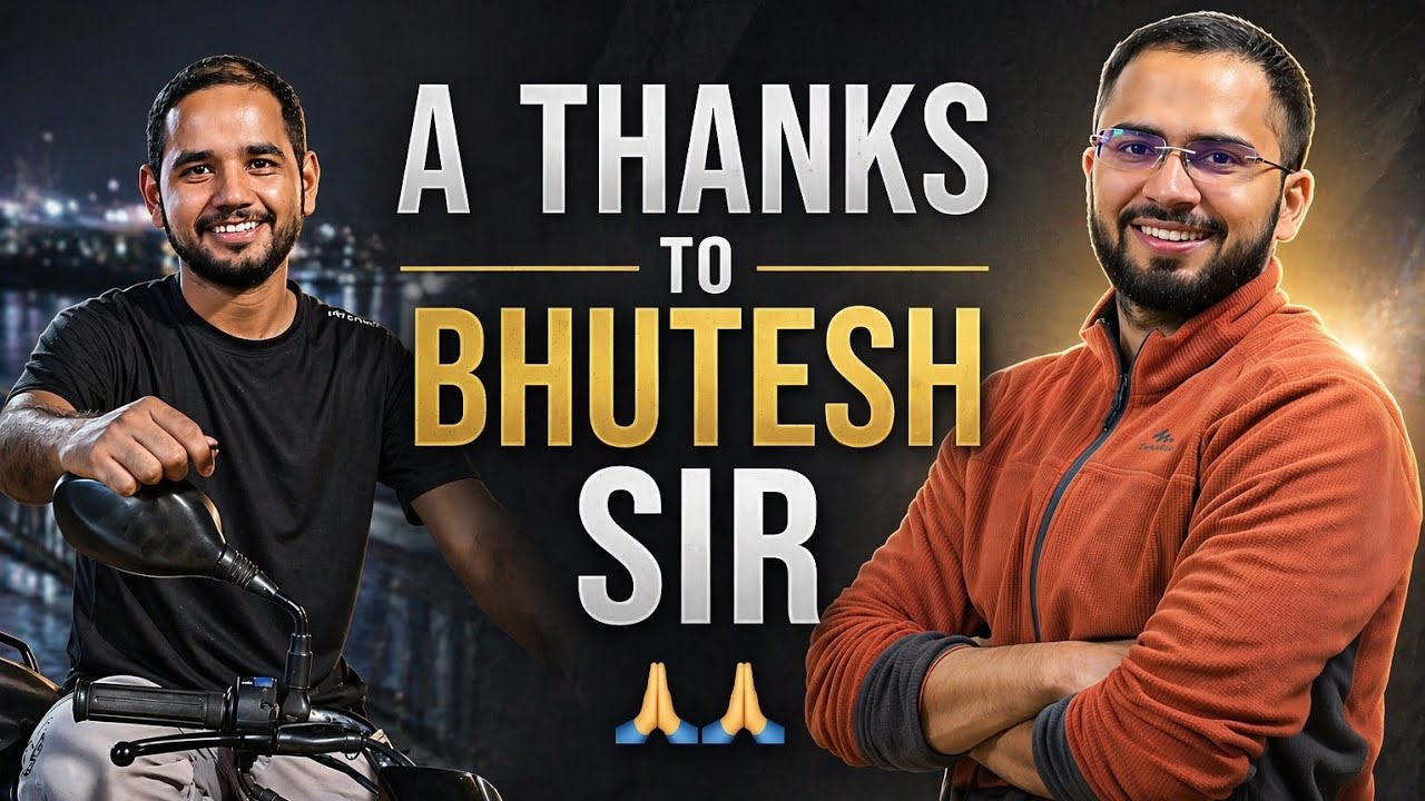 Thank you my teacher my motivator my mentor.. bhutesh sir & e1 coaching centre 🙏🙏
