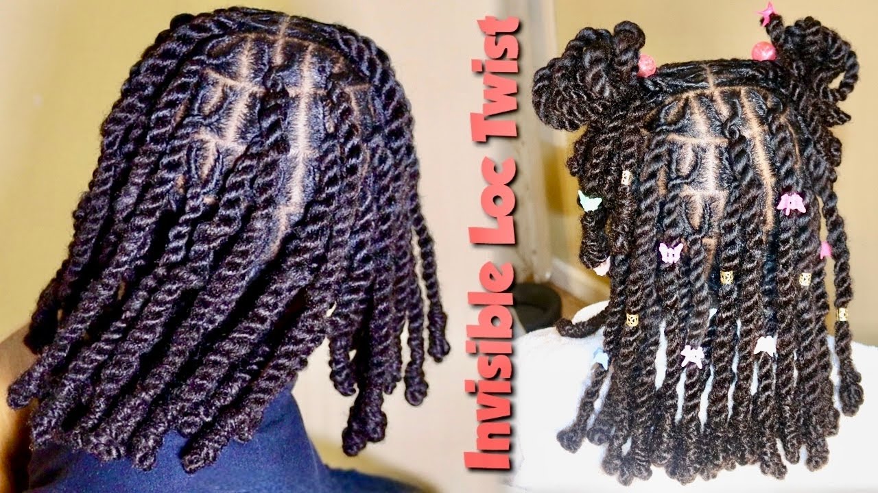 Invisible Loc Twists with Afro Kinky Human Bulk Hair | Hotbraids