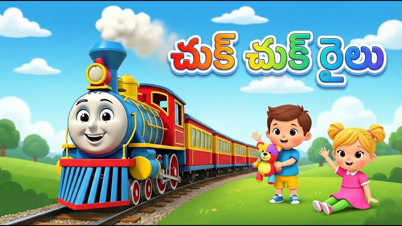 చుక్ చుక్ రైలు 🚂 | Telugu Kids Rhymes | Nursery Songs in Telugu
