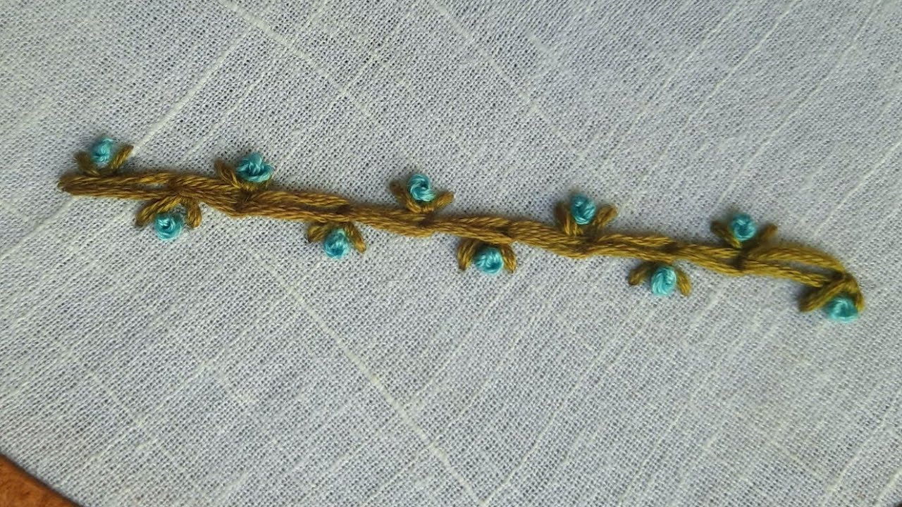 latest #borderline  hand embroidery.Beginners can do🌼