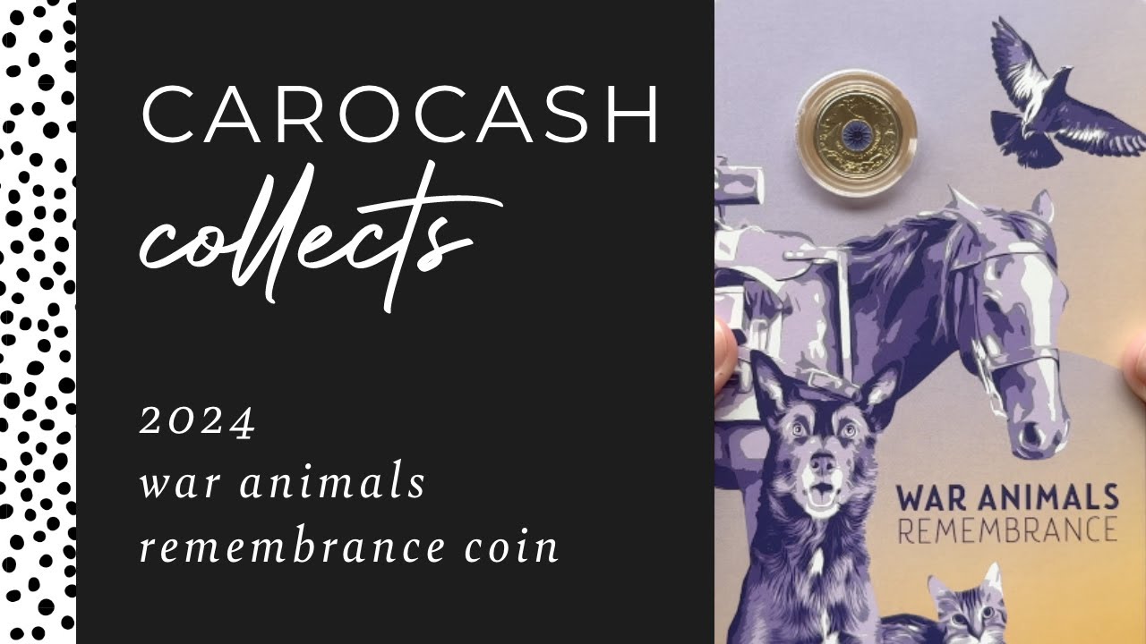 Carocash Collects | New Coin | Purple Poppy War Animals Remembrance Coin | Currency Money