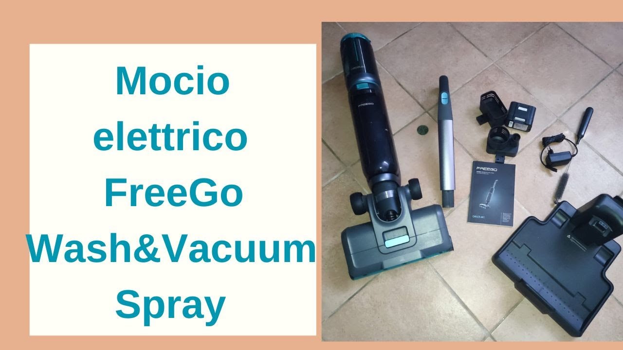 Mocio elettrico FreeGo Wash&Vacuum Spray : pulizie di casa veloci ed efficaci