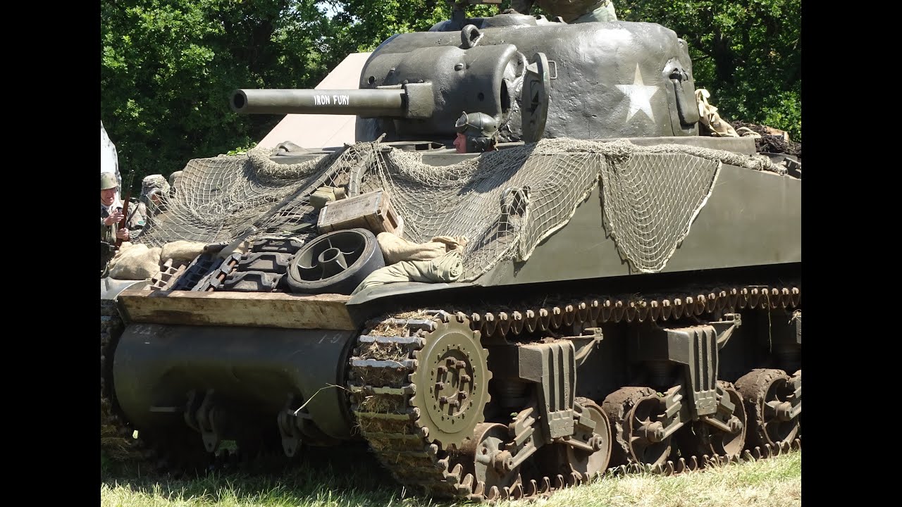 Live Re-enactment German Stug III Early Ausf G v Allied Shermans