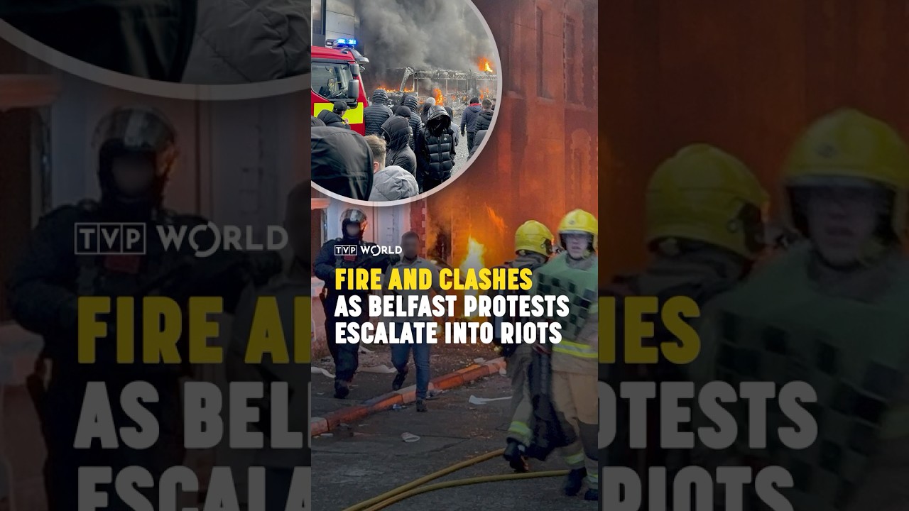 Fire and clashes as #Belfast protests escalate into #riots
