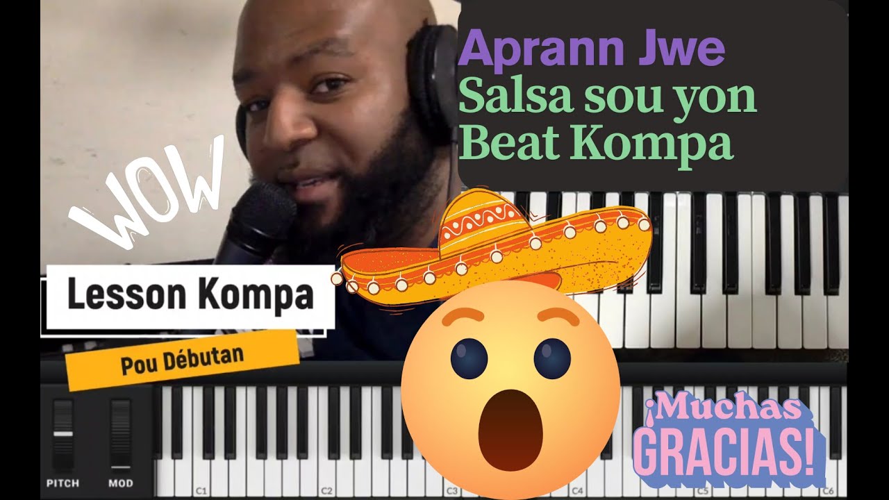 Aprann Jwe Salsa sou mizik Un Deux Pou Debutant - Komanse Jwe Kompa sou Keyboard