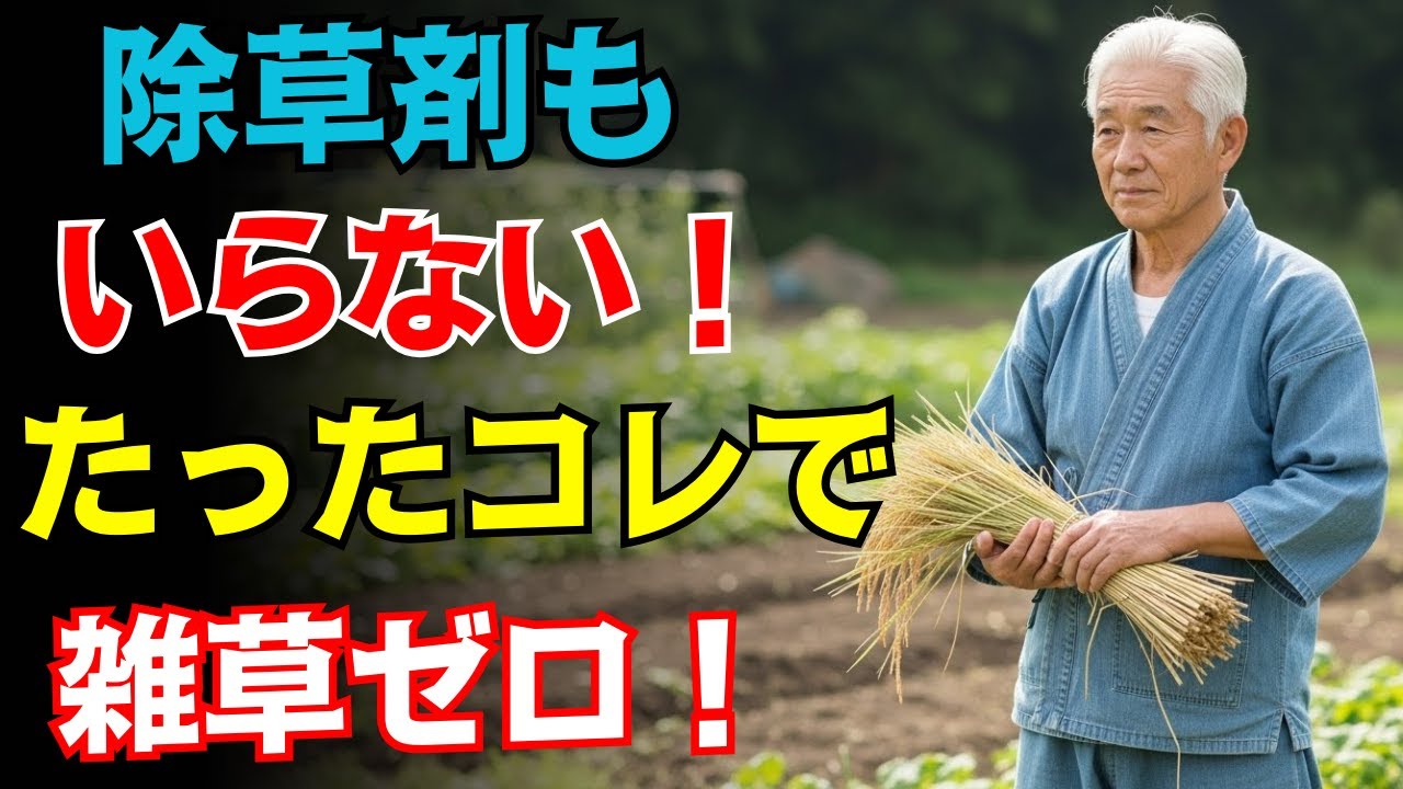 【９９％の家庭菜園がやってない】除草剤いらず！雑草が激減する神テク公開！今すぐ試して！【家庭菜園】【土づくり】【堆肥】【マルチング】
