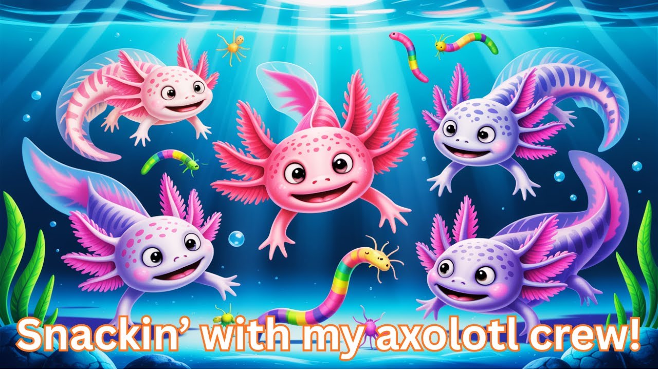 Axolotl Song For Kids | Snackin’ with My Axolotl Crew