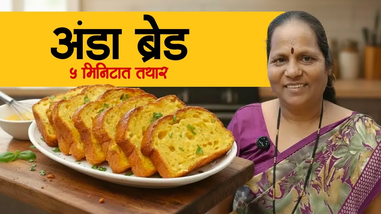 Perfect झटपट अंडा ब्रेड रेसिपी | Egg Bread Recipe in Marathi | Breakfast & Tiffin Recipe